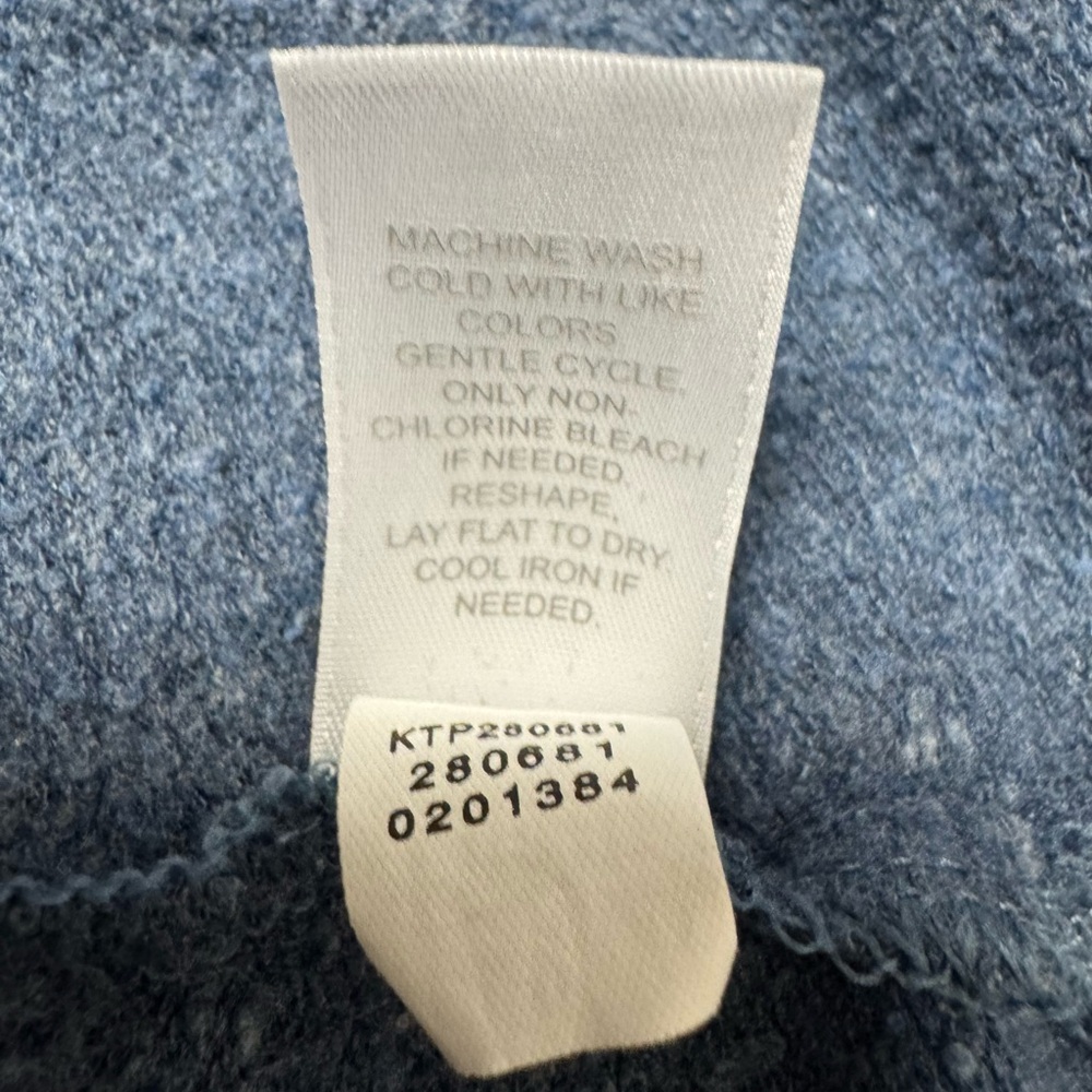 Pure Jill Tranquility Fleece Heather Blue Long Sleeve V-Neck Top Tunic Size M - Picture 9 of 9
